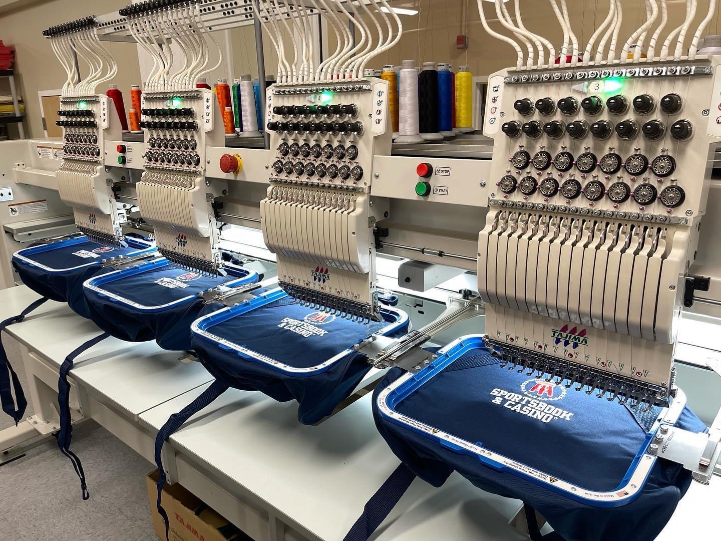 Tajima machine embroidery designs in progress.